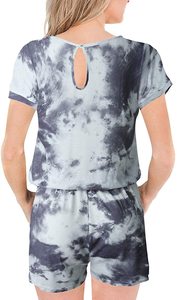 Summer Women New High-waisted <b>Tight</b> Package Hip Shorts Casual Sports Outfit T-Shirt Short Pants Suit 2 Pieces Set - Product Image 5