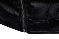 Veste en cuir d'hiver décontractée pour hommes, taille plus, respirante, avec fermeture éclair et col montant, Pakistan 2020