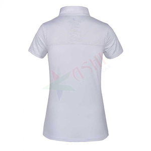 เสื้อขี่ม้าผู้หญิงสไตล์ใหม่ ระบายอากาศ แห้งเร็ว ผลิตจากโพลีเอสเตอร์/คอตตอน/สแปนเด็กซ์  รับสกรีนโลโก้และสีตามสั่ง - Product Image 4