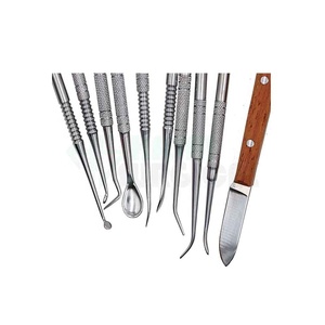 Kit d'outils de sculpture, spatule dentaire de haute qualité, couteau de plâtre, acier inoxydable, multi-usage à la cire de dents, 5 pièces - Product Image 4