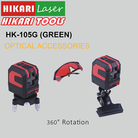 Niveau laser vert HIKARI HK-105G à auto-nivellement, mini niveau laser 3 axes, précision 1,5 mm/5 m, portée intérieure 10 m pour le nivellement