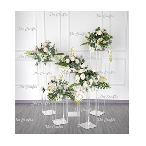 Centro de mesa de boda de hierro y cristal con centro de mesa decorativo de Calidad exclusiva para uso en fiestas de boda - Product Image 3