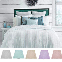 Ensemble de couette en velours 100% coton blanc ivoire, style coréen moderne inspiré des hôtels cinq étoiles, écologique, fait main, 4 pièces, 300 fils, taille King