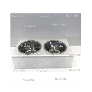 Bols de nourriture pour animaux de compagnie de très bonne conception avec support en marbre dans des bols pour chiens en acier inoxydable à un prix acceptable - Product Image 4