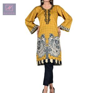 High Quality Modern Handmade Cotton Indian Pakistani <b>Kurtis</b> with Digital Print Stone Work for Party Wear - Product Image 1