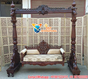 Columpio con Base de Madera de Teca, Venta al por Mayor, Tamaño Personalizado, Tallado a Mano, Fabricantes de Columpios de Madera de Teca de Berma, Malasia - Product Image 4