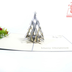 A. Cây thông trắng Pop Up thẻ Vietnamese in Kirigami thẻ 3D thiệp thủ công mỹ nghệ giá rẻ - Product Image 4