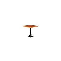 Table de bar industrielle en bois de manguier massif H110cm |   Table de bistrot carrée avec base en fer finition antique pour restaurant et hôtel AKKU