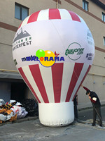 Ballon publicitaire gonflable de haute qualité pour toit, 6 mètres, diamètre 4 mètres, garantie de 2 ans, couleur optionnelle, impression numérique
