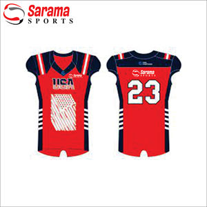 Vente en gros d'uniformes de football américain personnalisés Maillot imprimé respirant en grandes tailles Maillot de football américain personnalisé en gros - Product Image 1