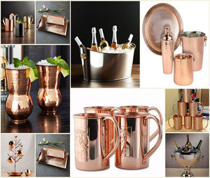Hot Sale Pure Copper Luxury Fancy Vantage Premium New Design Unique <b>Champagne</b> <b>Bucket</b> for Parties and Holidays Picnic Outing - Product Image 6