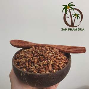 ชามกะลามะพร้าว2ช้อนไม้2ใบชามดีไซน์สีสันสดใสจัดส่งจากเวียดนาม - Product Image 4