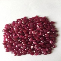 Pierres précieuses en rubis naturel de qualité AAA, taille ovale, rouge, traitées thermiquement, 260 carats
