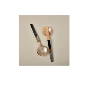 Cuillère en corne du marbré, pour le dîner, en promotion, ustensiles de table, service pour 3 cuillère, design de poignée - Product Image 2