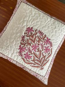 <b>Indian</b> Hand Block Print Cotton Quilted Decorative 40 X 40CM Square Cotton <b>Cushion</b> Cover - Product Image 3