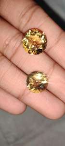 Piedra preciosa suelta de cabujón redondo facetado de citrino Natural de alta calidad para la fabricación de joyas de buena calidad - Product Image 3