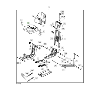 Cojín de Base de asiento inferior de alta calidad, reemplazo cómodo duradero para tractores, vehículos, asientos de maquinaria Industrial - Product Image 6