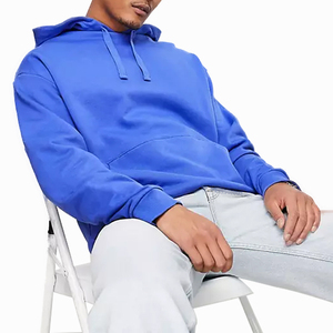 Custom Logo Men's 100% <b>Polyester</b> Pullover <b>Hoodies</b> With Kangaroo Pockets - Product Image 2