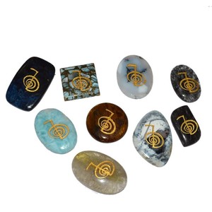 Pendentifs pour le cou Reiki en forme de pierres précieuses mixtes, vente au détail, nouvelle collection - Product Image 1