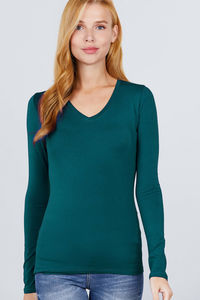 OEM Designs Women Long Sleeves t Shirts V Neck with High Quality <b>Material</b> and Custom Printing Methods - Product Image 3