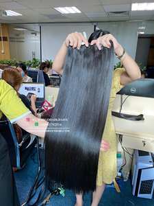 Cabello humano liso de hueso vietnamita, superdoble estiramiento, vendedor de cabello virgen Alineación de cutícula, mechones de cabello vietnamita sin procesar - Product Image 4