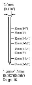 TY80016A, resistente, 16 Ga. Acabado de clavadora fir <span class=keywords><strong>para</strong></span> múltiples usos, instalación de suelo de madera dura en las áreas en las que la <span class=keywords><strong>pistola</strong></span> de grapas no puede - Product Image 5