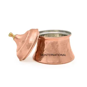 Plato de servicio de tendencia superior, vajilla decorativa hecha a mano, olla de cobre, cocina de cobre puro, forma personalizada