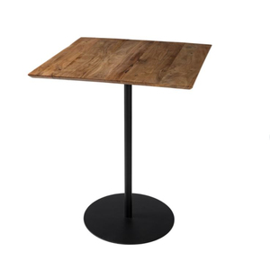 Mesas de <span class=keywords><strong>Bar</strong></span> artesanales de madera maciza y metal de forma cuadrada con taburete de <span class=keywords><strong>bar</strong></span>, muebles elegantes para sala de estar para hoteles y bares - Product Image 5