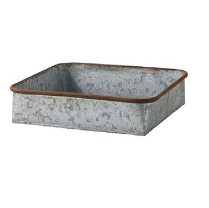 Plateau de service en métal petit format avec poignée en corde galvanisée, impression personnalisée pour café à domicile, design irrégulier - Offre spéciale - Product Image 2