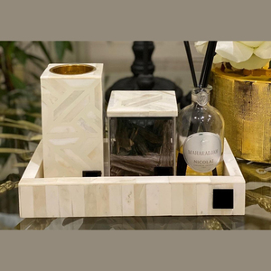 Bouteille de brûleur d'encens Bakhoor en incrustation d'os de nacre de dernière production - Product Image 4