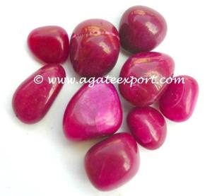 Pierres de dégringolade teintées de couleur rose foncé - Product Image 2