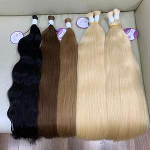 Extensiones de Cabello brasileño de visón, mechones de cabello virgen a granel, cabello humano, cutícula alineada - Product Image 1