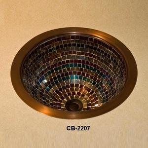 Designer Undermount HammeredCopper ล้างห้องน้ําอ่างล้างจาน - Product Image 1