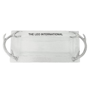 Tazón con Diseño de Forma de Asta de Ciervo, Asas Laterales, Forma Rectangular, Plateado, Diseño Moderno, Regalo Novedoso, el Más Solicitado - Product Image 4