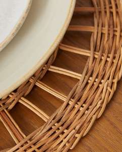 Al por mayor: Platos base de ratán ecológicos hechos a mano, Salvamanteles de ratán natural duradero de 13 pulgadas, con grosor personalizado, de Vietnam - Product Image 6