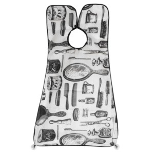 Men's Shaving Apron - 130x80cm Waterproof Hair Cutting Cloth With Neck Fastener