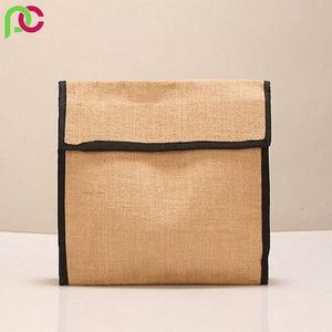 Sac de conférence de bureau haut de gamme en toile organique recyclée en gros avec fermeture à l'épaule couleur et taille personnalisées - Product Image 6