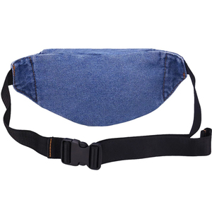 Keven Impex KI-B-605 Bolso de Viaje/Pecho/Cintura Unisex de Cuero Genuino, Color Azul, Cierre de Cremallera Impermeable, Forma de Almohada - Product Image 3