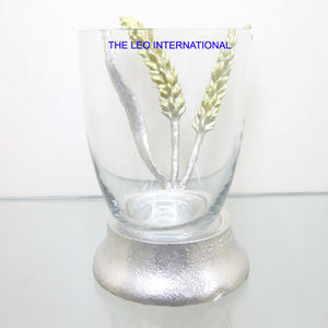 Porte-bougie décoratif en métal argenté en forme de plante, pour bougie chauffe-plat, décoration lumineuse, cadeaux de luxe - Product Image 4