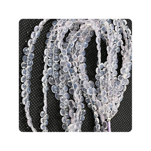 Premium Quality 8-Inch Heart Shape <b>Clear</b> Lavender <b>Quartz</b> Gemstone 5-5.5mm Stone Crystal Wholesale for Jewelry Making - Product Image 2