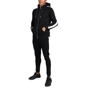 Chándales de rayas bordadas para hombre, trajes de gimnasio para trotar, diseño personalizado, venta al por mayor, 2022 - Product Image 6