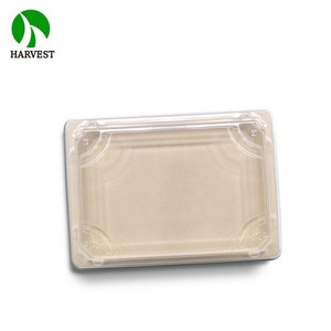 Rectangle Non Blanchi Canne À Sucre Bagasse Papier Sushi À Emporter Boîte - Product Image 2