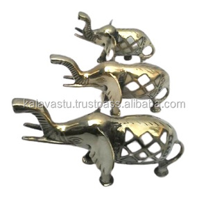 handicraft Best Design of Brass <b>Elephant</b> Statue With mother of pearl Home <b>Decoration</b> metal craft in three sizes - Product Image 1