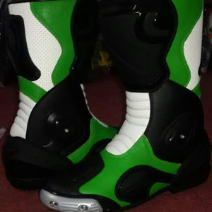 Bottes de moto en cuir professionnelles pour la course, unisexes - Imperméables, respirantes et ignifuges - Product Image 1