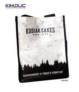 Bolsa de Compras Ecológica Tejida de PP No Tejido con Asas, Reciclable, para la Vida Diaria, con Patrón de Letras, Color Personalizado, Tamaño Mediano - Product Image 3