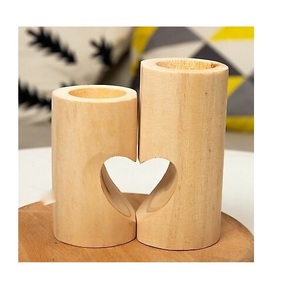 Wood Candle Holder <b>Cheap</b> Price Brown Stemmed Candle Stand and Selling Wood <b>Product</b> Very with Sale <b>Product</b> - Product Image 1