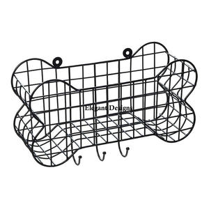 Panier mural décoratif en forme de rectangle classique, élégant, de luxe, fait à la main, en métal, suspendu au mur - Product Image 4