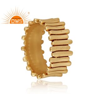 Anillo de boda Natural de alta calidad, hecho a mano, chapado en oro de 18k, venta al por mayor, anillos de banda de moda - Product Image 3