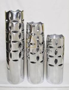 แจกันดอกไม้ทำจากสเตนเลสสตีลลายค้อนแจกันดอกไม้สำหรับตกแต่งห้องนั่งเล่นทันสมัย - Product Image 4