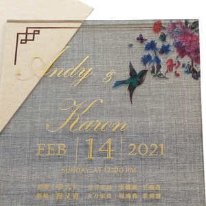 Carte d'invitation de mariage en acrylique transparent avec impression dorée, carte de vœux rectangulaire personnalisée pour la décoration de mariage - Product Image 2